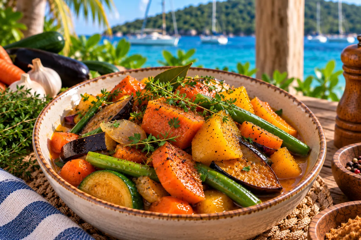 Légumes au sirop de canne