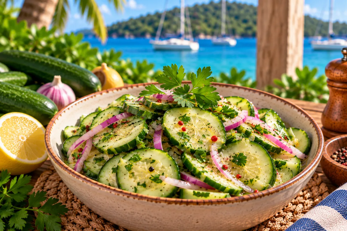 Salade de concombre à l’antillaise